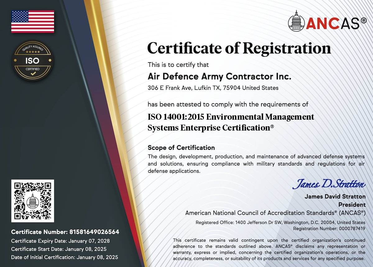 ISO 14001:2015 Environmental Management Systems Enterprise Certification®