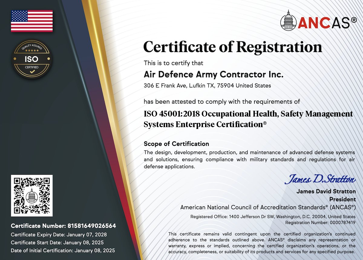 ISO 45001:2018 Occupational Health and Safety Management Systems Enterprise Certification®